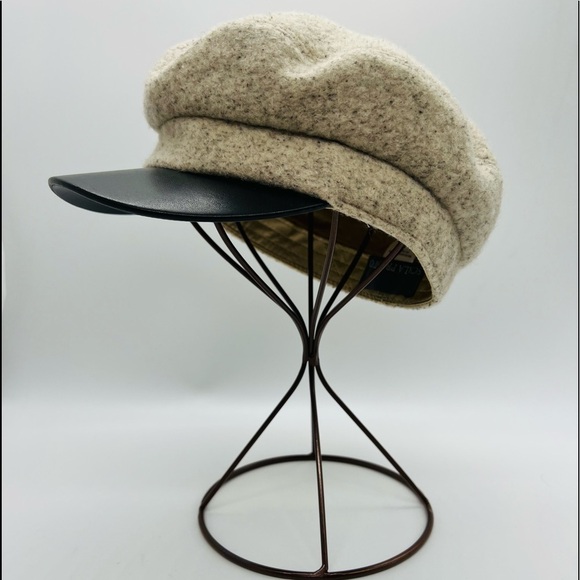 SCALA PRONTO MENS CREME & BROWN COLORED CAP - Picture 1 of 9